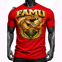 T-shirts graphiques FAMU personnalisés pour hommes et femmes, étiquette privée OEM, haute qualité, 100% coton, séchage rapide et respirant