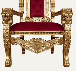 Silla de Descanso Clásica de Lujo en Madera de Caoba Maciza, Tallada a Mano, Mueble Tipo Trono Real para Uso en Hoteles y Apartamentos - Product Image 5