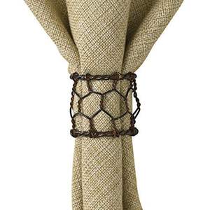 Anneau de serviette en métal d'inspiration ethnique, ajoutant une touche traditionnelle à la décoration de table festive et aux repas - Product Image 4