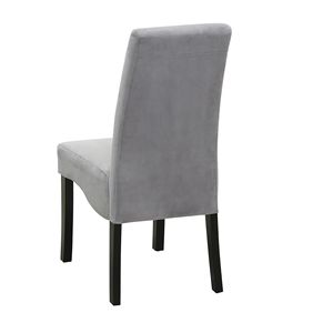 Ensemble de 2 chaises de salle à manger rembourrées grises et noires - Product Image 3