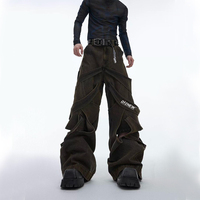DiZNEW Jeans Fabricante Jeans Pierna ancha suelta Estilo coreano Pantalones vaqueros guapos para hombres Must-have