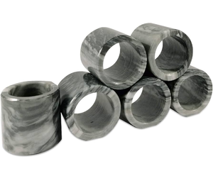 Porte-serviettes personnalisé en marbre véritable gris naturel, écologique, à prix avantageux - Product Image 5