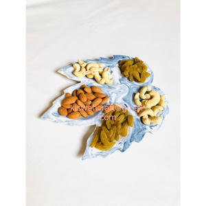 Plateau de service luxueux en résine fait à la main Accents de feuilles Plateau décoratif standard pour la restauration Tables à manger pour fêtes de mariage - Product Image 6