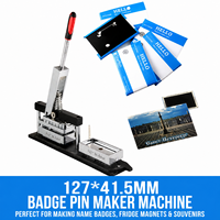 Machine manuelle rotative pour la fabrication de badges aimantés rectangulaires DIY 127*41,5 mm pour cadeaux et souvenirs personnalisés