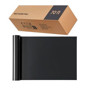 Rotolo di vinile termotrasferibile nero lucido 12 pollici x 70 piedi, facile da tagliare, forte adesione, PU HTV compatibile per termoapplicazione - Product Image 6