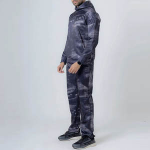 Nuevo Conjunto Deportivo Ligero de Microfibra Estampada para Hombre, Chaqueta y Pantalones Casuales de Dos Piezas con Bolsillos con Cremallera - Product Image 1