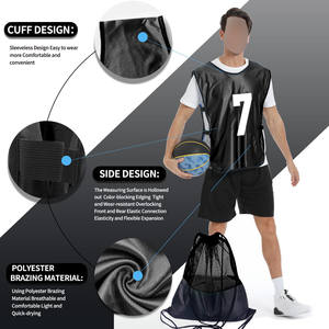 Chaleco de entrenamiento de alta calidad con logotipo personalizado y petos de malla para entrenamiento deportivo, petos y ropa para equipos de críquet, camiseta de fútbol. - Product Image 3