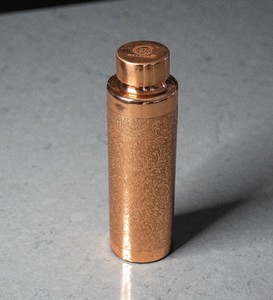 Engraved Pure <b>Copper</b> Water <b>Bottle</b> Polish Finished Metal <b>Drinking</b> <b>Bottle</b> for Home Gift gym Traditional Water Vessel Accessory - Product Image 1