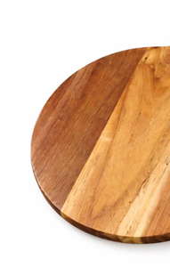 Tabla de cortar redonda de bambú creativa, tamaño y color personalizables, duradera con mango de madera, ecológica, apta para lavavajillas, 1.5 cm de grosor. - Product Image 3