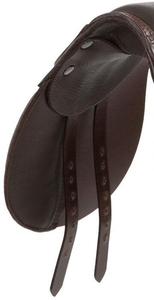 Selle d'équitation anglaise en cuir artisanal de haute qualité, modèle confortable et durable pour chevaux à bascule de très haut niveau. - Product Image 3
