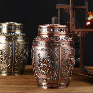 Luxury Stainless Steel Cremation Urn Floral <b>Keepsake</b> <b>Ashes</b> Memorial Jar <b>for</b> Burial Niche Columbarium - Product Image 5
