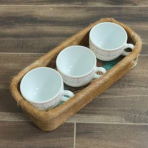 New Trending Designer Cow Leather Storage Tray with <b>Large</b> Capacity for Bathroom Tableware Jewelry Key-Handmade Decorative Holder - Product Image 2