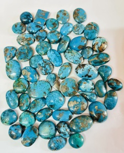 Precio al por mayor: Cabujón de turquesa iraní 100% natural, tamaño personalizado, piedra suelta a granel para fabricación de joyas, proveedor a granel. - Product Image 3