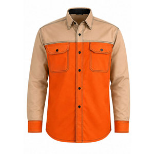 Protective <b>Welding</b> 100% Cotton Flame Retardant Henley <b>Shirt</b> Multi Colors | Factory Direct in Stock for Bulk Order - Product Image 2