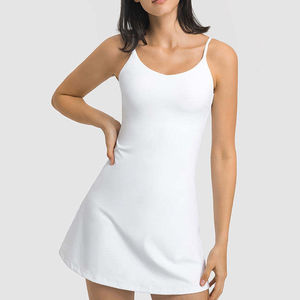 Custom Best High Stretchy Tennis <b>Skirt</b> Women Sportswear Compression Tennis Clothing Fashion Yoga One Piece Tennis Dress Premium - Product Image 2