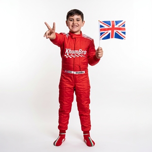 Combinaison de karting personnalisée pour garçons |   Vêtements d'équipe de course automobile professionnels avec logo personnalisé, vêtements de moto respirants en Cordura pour enfants - Product Image 1