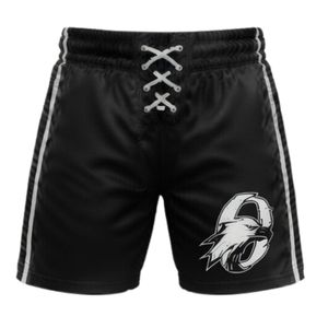 Men Black Sublimated Ice Hockey Jersey Shorts Set Polyester V Neck Printed <b>Athletic</b> Sportswear Team Match Wear Apparel - Product Image 5