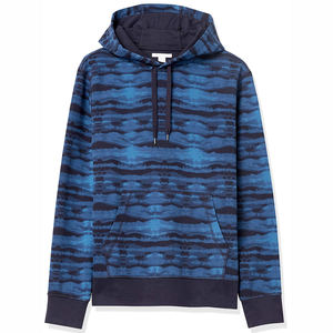 Sweat-shirt à capuche tie-dye pour homme, motif rayé, coupe classique, tricoté en polyester, décontracté, pour l'automne - Product Image 1