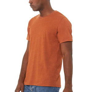 T-shirts en coton à manches courtes unisexe, coupe ample, col rond, en tissu peigné, anti-boulochage, pour l'été, vente en gros directe usine - Product Image 2