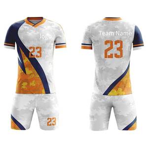 Hot Selling High Quality Stripe Soccer Uniform Customizable Football Jersey Kits for <b>Boys</b> OEM Service with Customizable Logo - Product Image 3