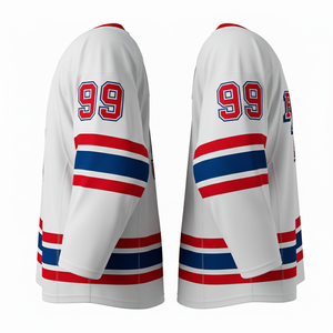 Maillot de hockey sur glace imprimé respirant en gros avec nom personnalisé et logo d'équipe, haute qualité 100% polyester - Product Image 5