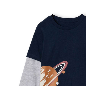 เสื้อยืดแขนยาวสองชั้นผ้าฝ้าย 100% รุ่นใหม่ล่าสุด สไตล์สตรีทแวร์ ทรงโอเวอร์ไซส์ ระบายอากาศได้ดี แบบยูนิเซ็กซ์ - Product Image 5