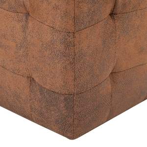 2 poufs en simili daim marron 11,8"x11,8"x11,8" - Tabourets et ottomanes - Product Image 5