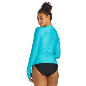 OEM Breathable Women's Rash Guard Swim Shirt for Women Long Sleeve Quick Dry Sportswear for Swimming Diving Women's Rash Guard - Product Image 4