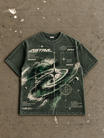 T-shirt Streetwear Col Rond Coupe Classique Personnalisable, Design Uni, Effet Délavé Vintage, Poids Lourd, Écologique, Séchage Rapide