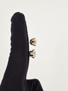 Pendientes de Diamantes de Oro Amarillo de 14K y 18K, Diamantes Cultivados en Laboratorio, Corte Redondo, para Mujer, Elegantes, para Uso Diario, Regalo de Boda, Joyería - Product Image 6