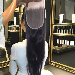 Cabello Humano Virgen Remy Indio de Lujo, Sin Procesar, de Primera Calidad, con Doble Trama a Máquina, Precio de Fábrica, Ondulado Natural, 5x5 6x6 - Product Image 6