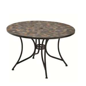 Ensemble de 2 tables basses rondes modernes plaquées or pour extérieur, salon, meubles de maison, design métallique, plateau en marbre - Product Image 4