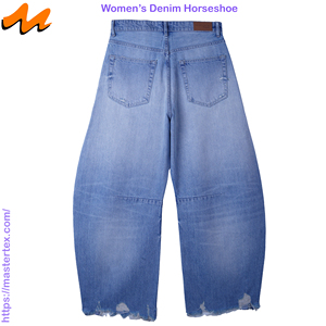 Womens Horseshoe Curved Side Seam Vertical & Horizontal <b>Dart</b> Elegant Wash BCI & Re Cycle Cotton Fabric Crafted at 12.03 OZ - Product Image 3