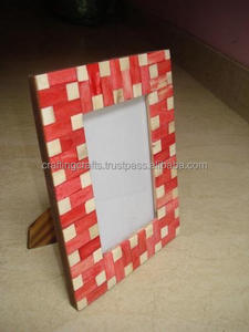 decoration High Quality Resin Inlay Design Photo <b>Frame</b> Vintage Real <b>Glass</b> Acrylic Resin Showcase Wall Tabletop Decor - Product Image 5