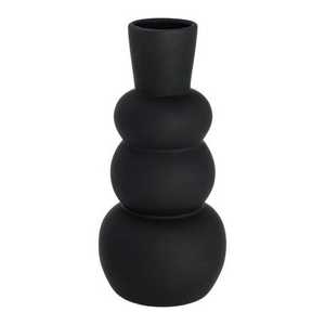 Vase à fleurs en laiton noir avec design en forme de boule, en aluminium massif, pour la décoration de la maison, vase de table en métal pour mariage, art déco - Product Image 1