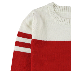 <b>Men's</b> <b>Red</b> White Fleece Stand Collar Long Sleeve Winter Pullover Sporty <b>Sweatshirt</b> with Quick Dry & Breathable Features - Product Image 6