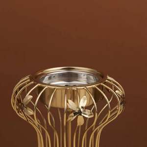 Quemador de Incienso de Metal Dorado de Lujo con Diseño de Flor, Mabkhara - Product Image 6