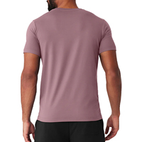 T-shirts pour hommes tendance, 100% polyester, vêtements d'été, col en V, respirant, séchage rapide, manches longues, coupe régulière