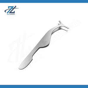 Gold Plated Eyelash <b>Applicator</b> Tweezers Stainless Steel Lash Extension Tool for Mink Strip Lashes Private <b>Label</b> Precision Beauty - Product Image 3