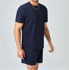 Conjunto de Camiseta y Pantalones Cortos para Hombre, Estilo Urbano, Color Degradado, Manga Corta, Diseño Personalizado, Venta al Por Mayor - Product Image 5