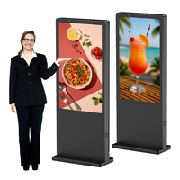 Affichage numérique Android 32 pouces, écran publicitaire interactif de petite taille pour l'extérieur, menu numérique pour camion de restauration