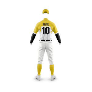 Ensemble d'uniformes de baseball blancs personnalisés avec bordure rouge – Maillot d'équipe personnalisé et pantalon assorti avec logo personnalisé - Product Image 3