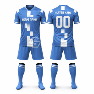 Ensemble de maillots de football personnalisés en sublimation, unisexe, dernier design, col en V, respirant, séchage rapide, short en polyester - Product Image 3