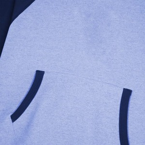 Sudadera con capucha de algodón y forro polar en contraste, estilo raglán, manga larga, corte holgado, de marca de moda para hombre. - Product Image 6