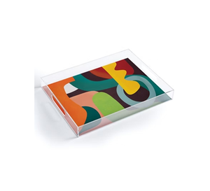 Plateau de rangement et de service en acrylique transparent, nouveau produit multifonctionnel personnalisé en promotion pour hôtels et cantines - Product Image 5