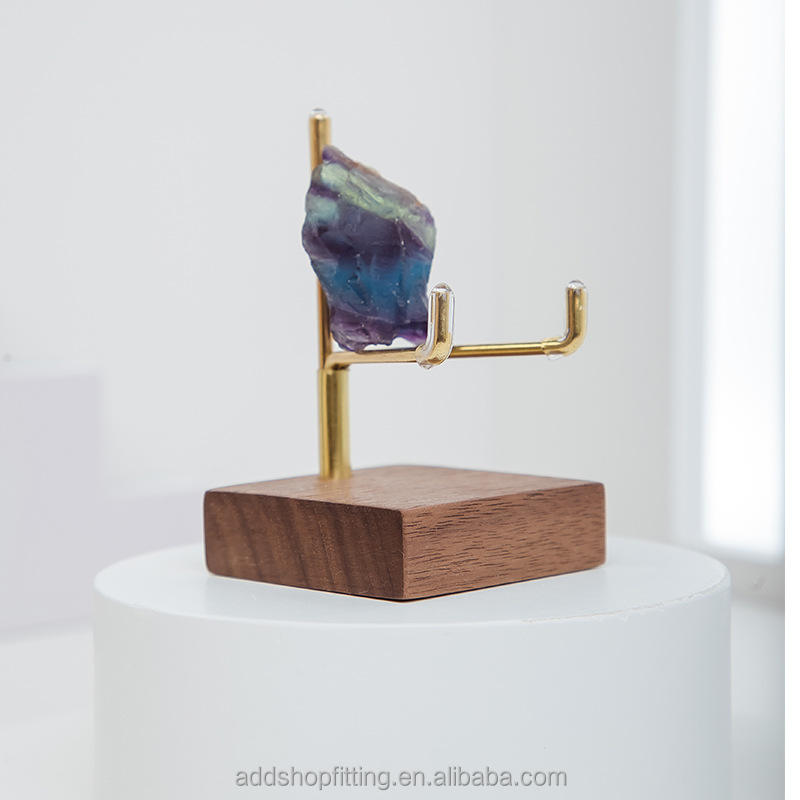 เก้าอี้สตูลสามขา ไม้วอลนัทสีดำ