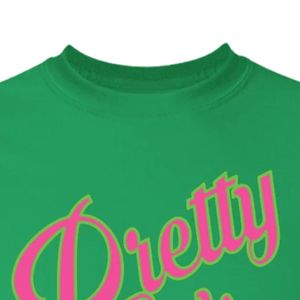 Camiseta Bordada para Mujer, Verde, Manga Corta, Cuello Redondo, Diseño con Detalle en el Pecho, Estilo Casual, Algodón, Moda Urbana - Product Image 4