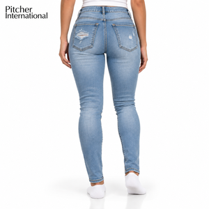Jeans pour femmes en gros, jeans pour femmes sur mesure, jeans taille haute, jeans à jambes larges, fournisseur de marques privées, vente en gros aux États-Unis - Product Image 3