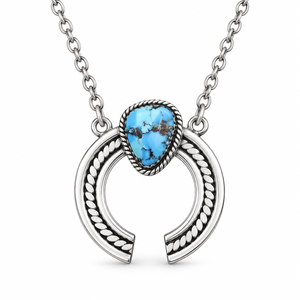 Collar de Turquesa Golden Hill con Colgante de Plata Estilo Occidental, Joyería Artesanal con Gema de Turquesa de Color Vibrante, Regalo Estilo Occidental - Product Image 5