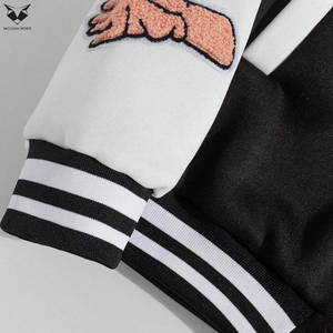 Chaquetas Varsity de Béisbol para Hombre, Ecológicas, de Tacto Suave, con Rayas de Colores, Estampado con Eslogan, para Primavera y Otoño, Estilo Universitario - Product Image 6